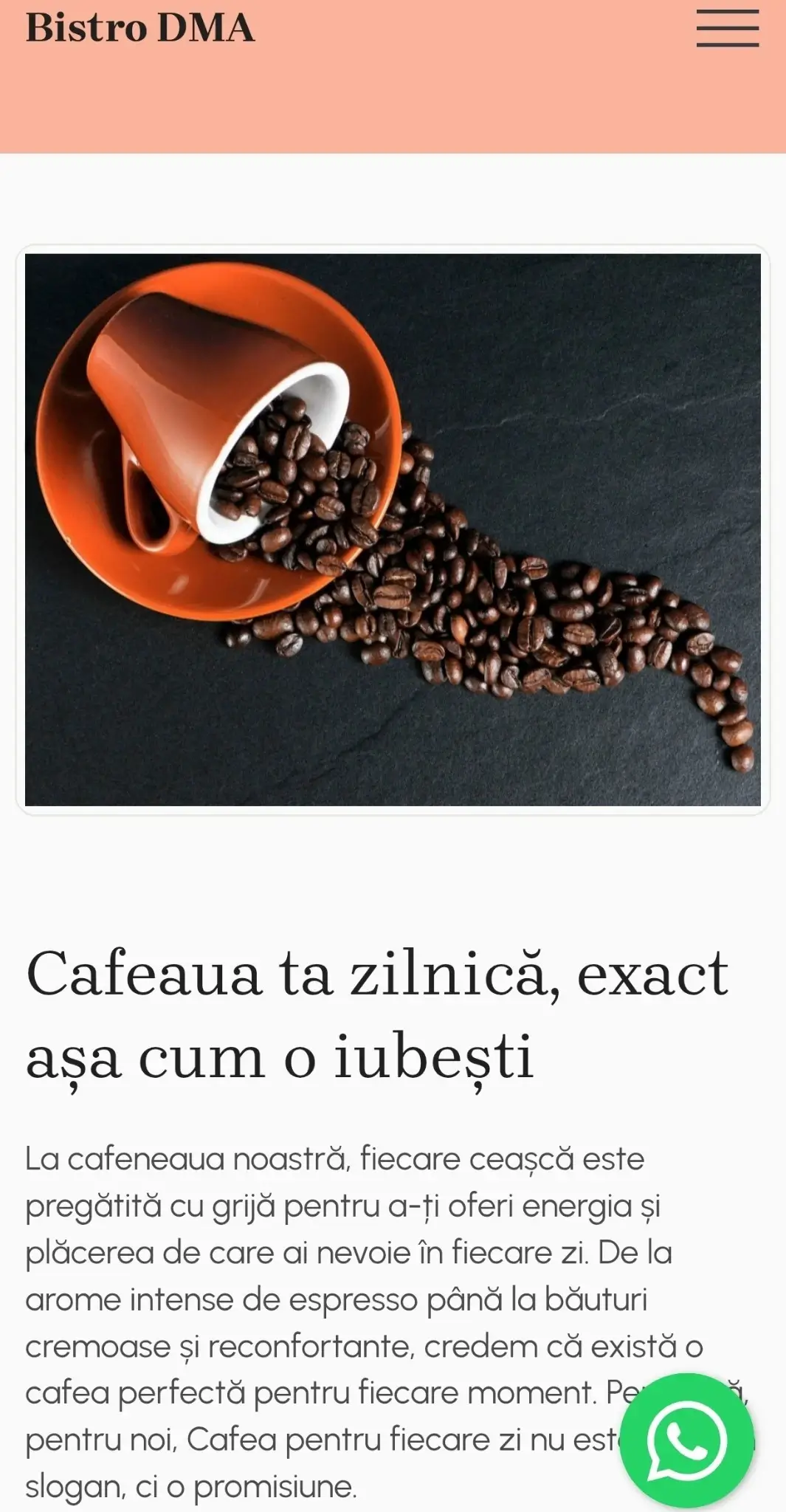 Site de Prezentare Cafenea